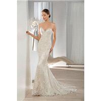 Style 604 by Illusions by Demetrios - Lace Floor length Sleeveless Sweetheart Chapel Length Sheath D