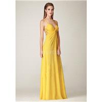 Sexy Spaghetti Straps Floor Length Chiffon A line Sleeveless Empire Waist Evening Gowns - Compelling