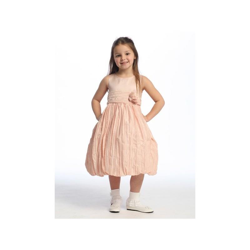 My Stuff, Pink Flower Girl Dress - Taffeta Crinkled Skirt Style: D2470 - Charming Wedding Party Dres