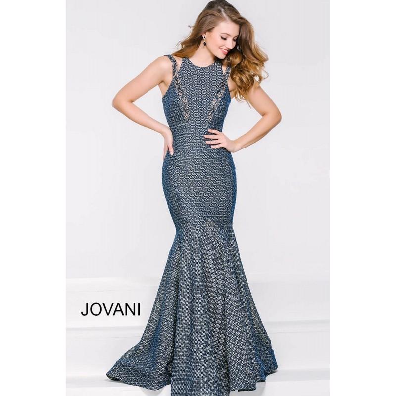 My Stuff, Jovani 41375 Dress - Jewel Long Drop Waist, Trumpet Skirt Prom Jovani Dress - 2017 New Wed