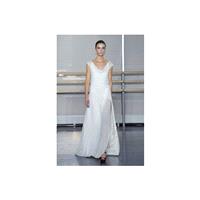 Rivini FW13 Dress 3 - White Fall 2013 V-Neck A-Line Full Length Rivini - Nonmiss One Wedding Store