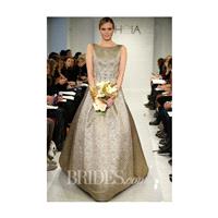 Theia - Fall 2014 - Ava Gold Ball Gown Wedding Dress with Bateau Neckline - Stunning Cheap Wedding D