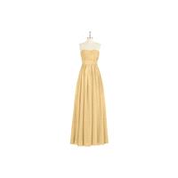 Gold Azazie Milagros - Sweetheart Chiffon Floor Length Back Zip Dress - Cheap Gorgeous Bridesmaids S