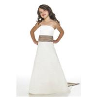Nectarean A-line Strapless Floor-length Satin Junior Bridesmaid Dresses - Dressesular.com