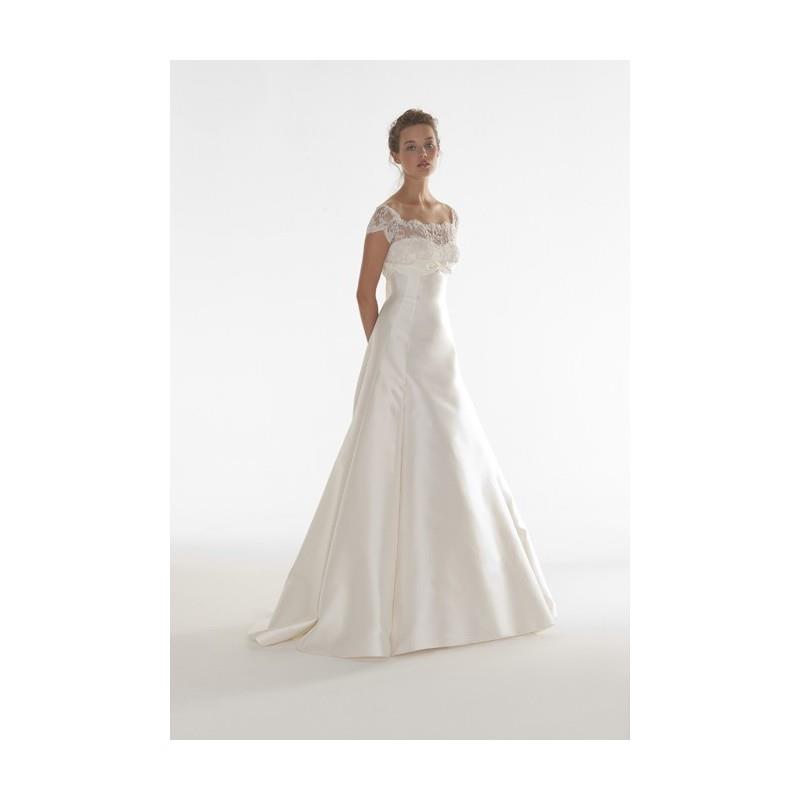 My Stuff, Peter Langner - Fall 2013 - La Promessa Strapless Satin A-Line Wedding Dress with A Fitted