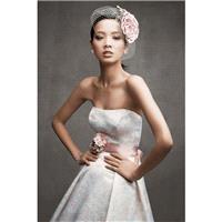 DB Studio - Strapless Satin Ball Gown Features Lovely All Over Blossom Print Detail 1038725 - grandd