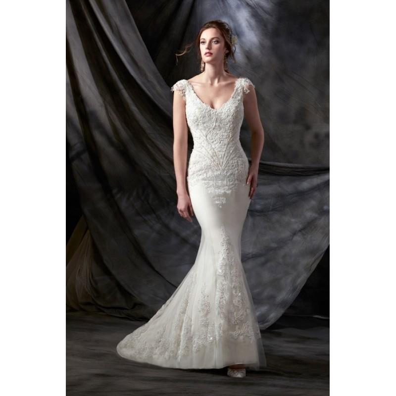 My Stuff, Style C8031 by Karelina Sposa Exclusive - Chapel Length V-neck Cap sleeve Floor length Lac