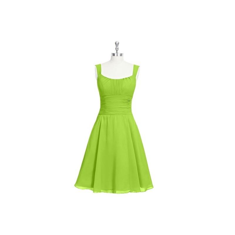 My Stuff, Lime_green Azazie Hannah - Scoop Knee Length Scoop Chiffon Dress - Cheap Gorgeous Bridesma