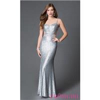 Long Open Back Platinum Sequin Prom Dress SSD-3381 by Swing Prom - Discount Evening Dresses |Shop De