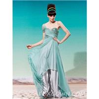 Einer Cap Sleeve-hoch-tief-Prom Kleid mit Sweetheart-Ausschnitt grün - Festliche Kleider | 2017 vers