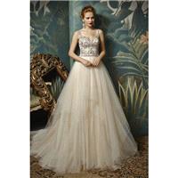 Enzoani Jovita by Blue by Enzoani - Taupe  Ivory Tulle Illusion back  Low Back  V-Back Floor Wedding