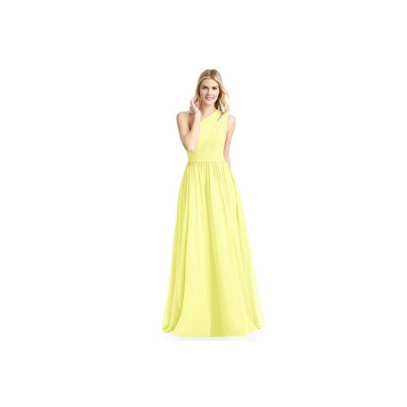 My Stuff, Daffodil Azazie Molly - Floor Length Chiffon One Shoulder Back Zip Dress - Charming Brides