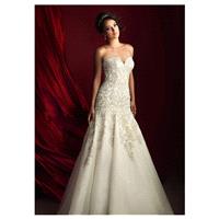 Chic Tulle Sweetheart Neckline A-line Wedding Dresses with Beaded Embroidery - overpinks.com