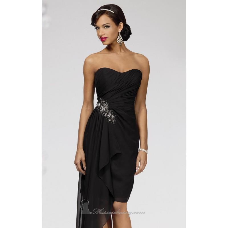 My Stuff, Chiffon Asymmetrical Skirt Dress by Jordan 642 - Bonny Evening Dresses Online