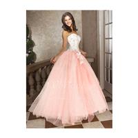 Ball-Gown Strapless Sweetheart Floor-Length Tulle Quinceanera Dress With Beading Flower - Beautiful