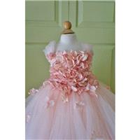 Flower girl dress Blush Pink Dress, Pink Blush Pink tutu dress, flower top, hydrangea top, toddler t