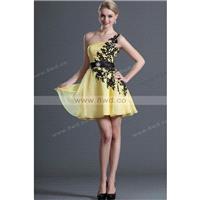 By Carolyn Carr A-line One Shoulder Sleeveless Short/Mini Chiffon New Arrival Homecoming Dresses  In