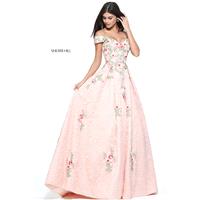 Sherri Hill 51189 Prom Dress - Off the Shoulder, V Neck Long Prom Ball Gown Sherri Hill Dress - 2017
