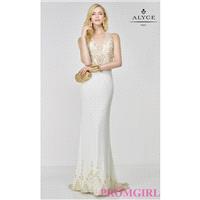 Long Prom Dress with a V-Neckline by Alyce - Discount Evening Dresses |Shop Designers Prom Dresses|E