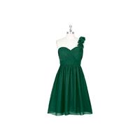 Dark_green Azazie Alyssa - Strap Detail Chiffon Sweetheart Knee Length Dress - Cheap Gorgeous Brides