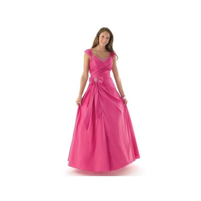 wedding, Mystique Modest Prom Dress with Cap Sleeves 3154 - Brand Prom Dresses|Beaded Evening Dresse