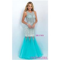 Long High Neck Open Back Mermaid Style Prom Dress by Blush - Discount Evening Dresses |Shop Designer