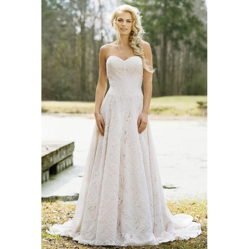 My Stuff, Style 6458 by Lillian West - A-line Floor length Lace Chapel Length Sleeveless Sweetheart