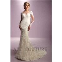 Eternity Bride Style AC534 by Art Couture - Ivory  Champagne Lace Illusion back Floor Wedding Dresse