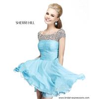 Sherri Hill 11039 Cap Sleeve Homecoming Dress - Crazy Sale Bridal Dresses|Special Wedding Dresses|Un