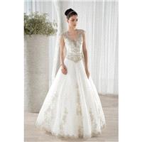 Style 645 by Ultra Sophisticates by Demetrios - Tulle V-neck Ballgown Chapel Length Floor length Cap