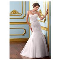 Glamorous Organza&Satin Mermaid Sweetheart Neckline Natural Waistline Wedding Dress - overpinks.com