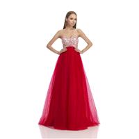 Nika 9374 Red,Blush,Nude Dress - The Unique Prom Store