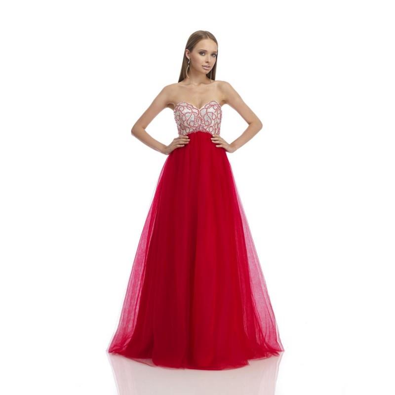 My Stuff, Nika 9374 Red,Blush,Nude Dress - The Unique Prom Store