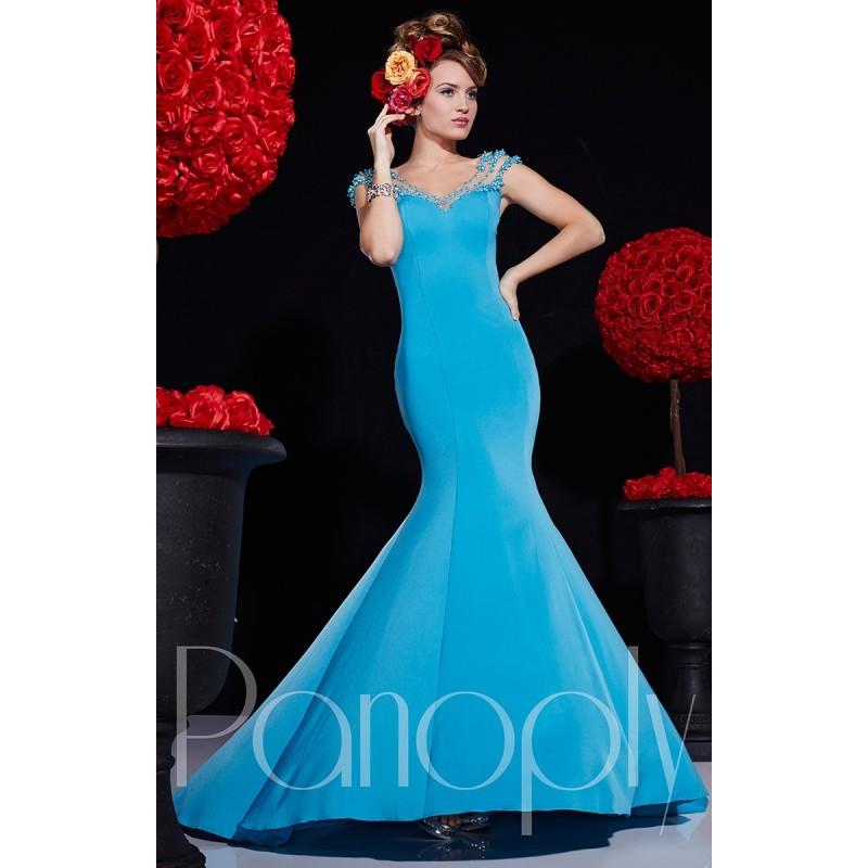 My Stuff, Peach Panoply 14696 - Mermaid Jersey Knit Dress - Customize Your Prom Dress