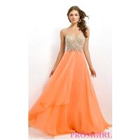 Blush Strapless Beaded Gown 9804 - Brand Prom Dresses|Beaded Evening Dresses|Unique Dresses For You