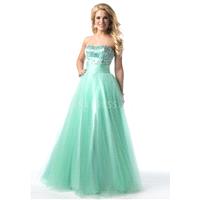 Classic Princess Floor Length Scoop Natural Waist Sleeveless Tulle Prom Dresses - Compelling Wedding