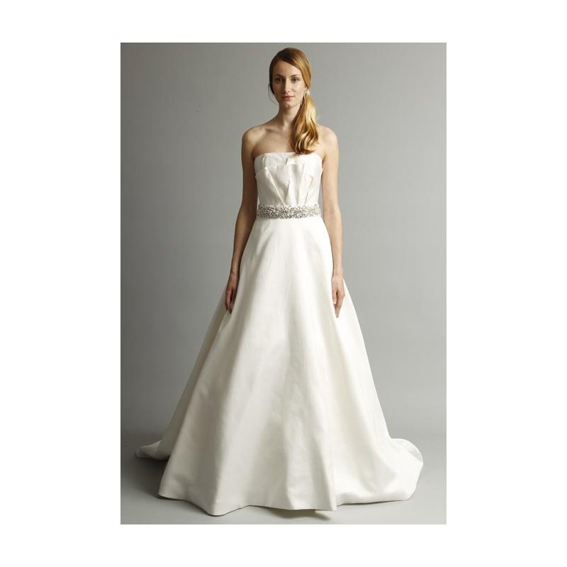 My Stuff, Alyne - Spring 2013 - Alyne Strapless Satin A-Line Wedding Dress with Two Layer Bodice - S