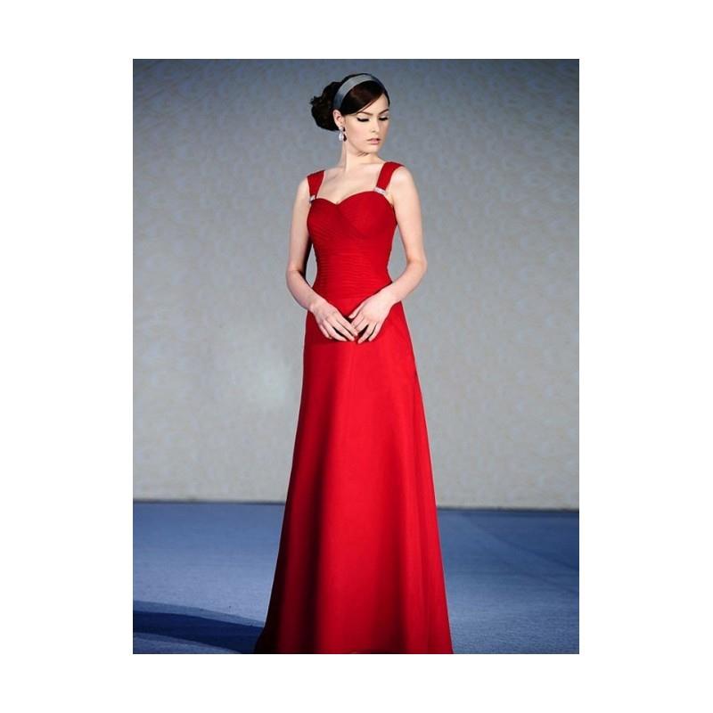 My Stuff, Sophisticated A-line Straps Floor-length Chiffon Bridesmaid Dress In Canada Bridesmaid Dre