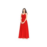 Red Azazie Danny - Sweetheart Floor Length Chiffon And Lace Keyhole Dress - Cheap Gorgeous Bridesmai