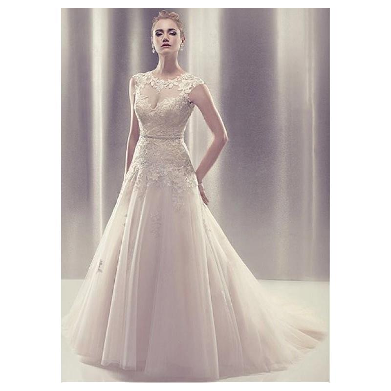 My Stuff, Fabulous Tulle A-line Jewel Neckline Natural Waistline Wedding Dress - overpinks.com