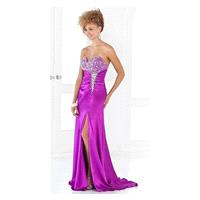 Blush Prom Shiny Evening Dress with Chunky Stones 9361 - Brand Prom Dresses|Beaded Evening Dresses|C