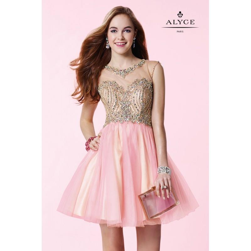 My Stuff, Alyce Paris Short 3645 Illusion Dress - Brand Prom Dresses|Beaded Evening Dresses|Charming