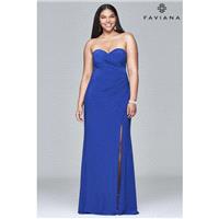 Faviana Plus Sizes 9413 Black,Bordeaux,Royal Dress - The Unique Prom Store