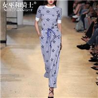 Vogue Printed Embroidery Slimming Scoop Neck Summer Outfit Twinset - Bonny YZOZO Boutique Store