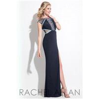 Rachel Allan Princess 2022 Black,White,Aqua Dress - The Unique Prom Store