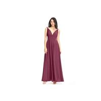 Mulberry Azazie Maren - V Back V Neck Chiffon Floor Length Dress - Charming Bridesmaids Store