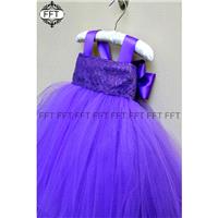 Royal Purple Sequin Flower Girl Tutu Dress - Hand-made Beautiful Dresses|Unique Design Clothing