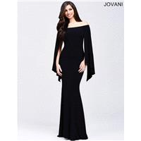 Jovani 21799 Prom Dress - Jovani Long Off the Shoulder Prom Fitted Dress - 2017 New Wedding Dresses