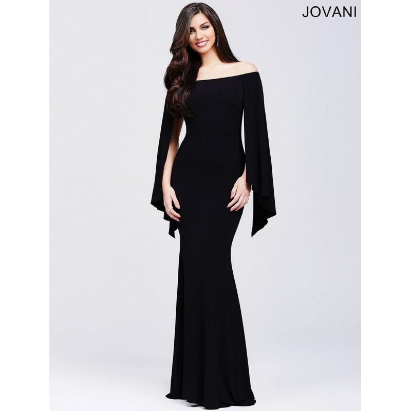 My Stuff, Jovani 21799 Prom Dress - Jovani Long Off the Shoulder Prom Fitted Dress - 2017 New Weddin