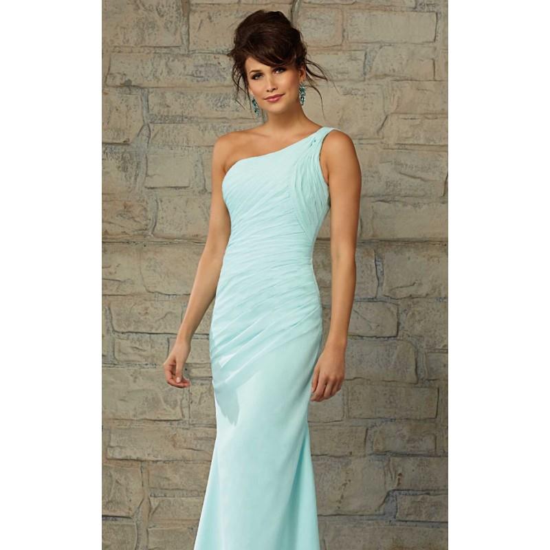 My Stuff, Pleated Asymmetrical Gown by Angelina Faccenda Bridesmaids - Color Your Classy Wardrobe